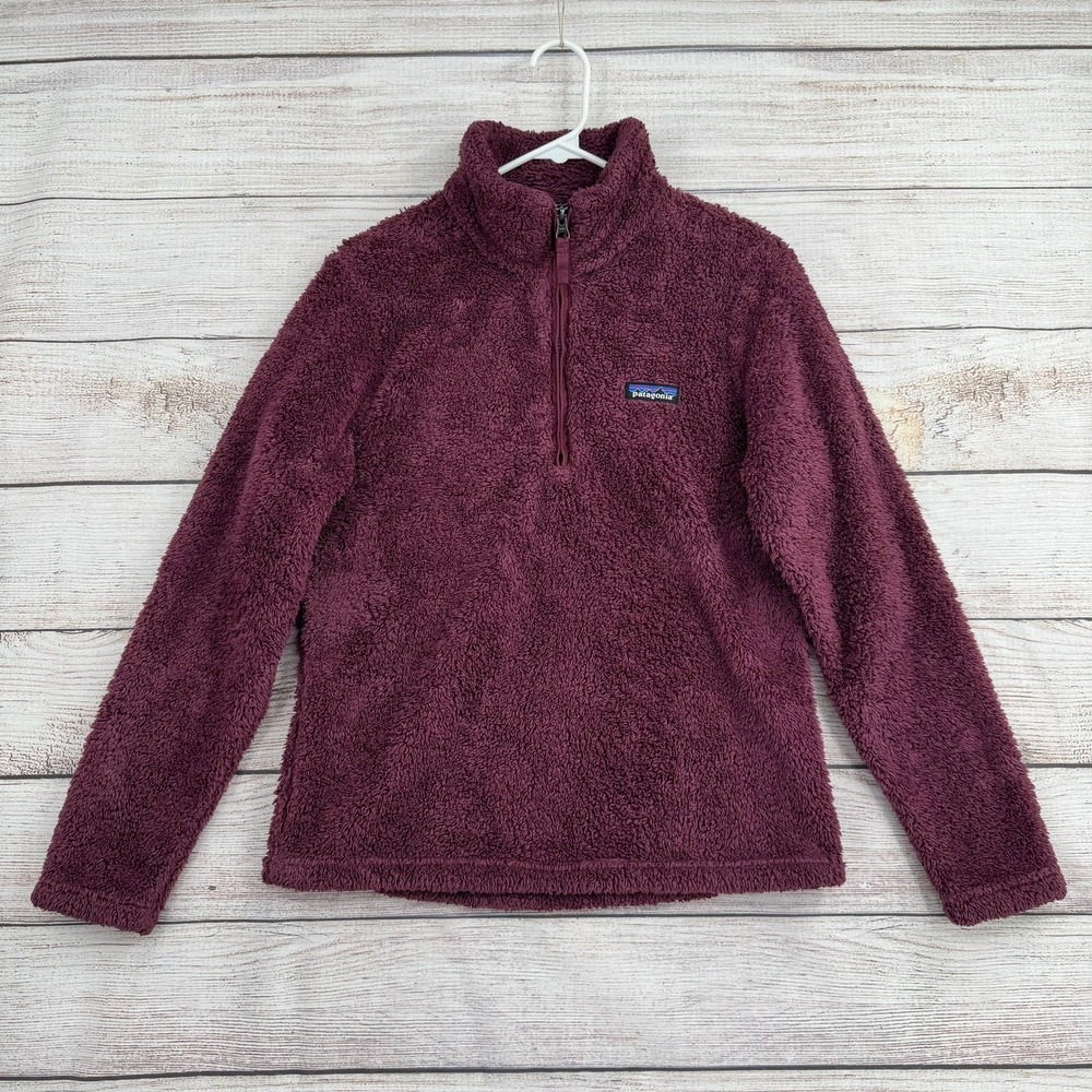 Patagonia Los Gatos 1/4 Zip Fleece Women S Burgundy 25235 Hazy Purple Pullover